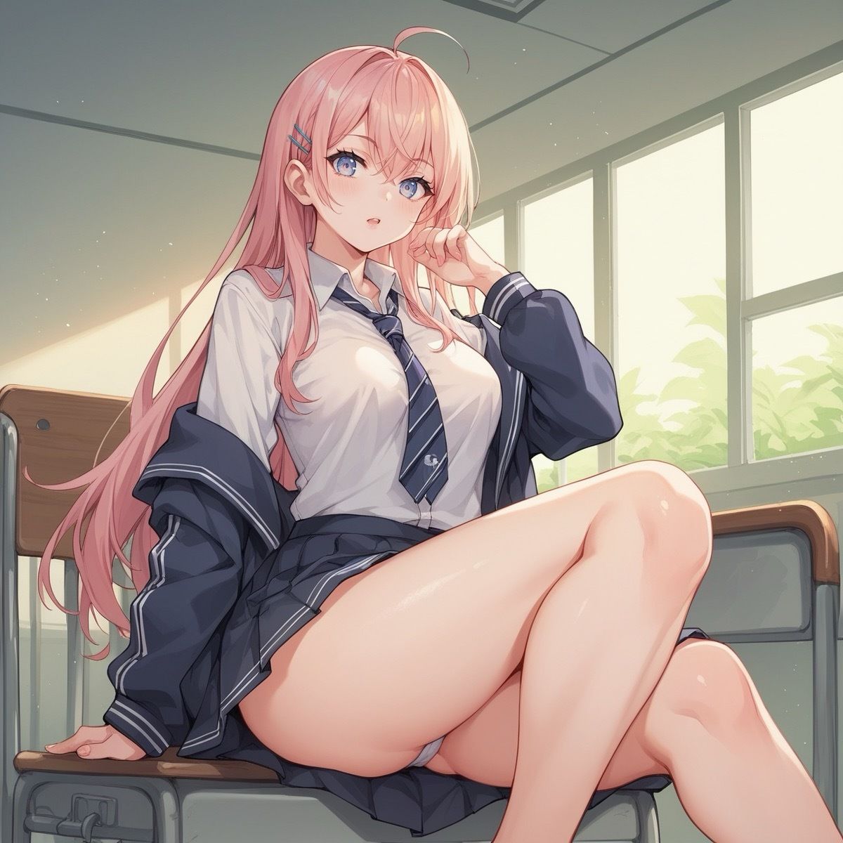 サンプル画像3:ダメ…こんなとこで…JKに種付け中出し(マングリ返し) [d_431064]