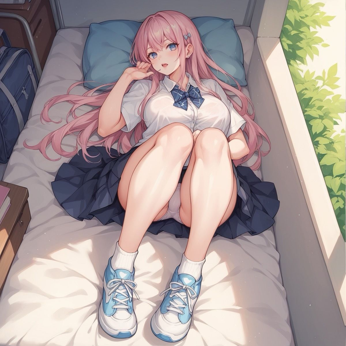 サンプル画像4:ダメ…こんなとこで…JKに種付け中出し(マングリ返し) [d_431064]