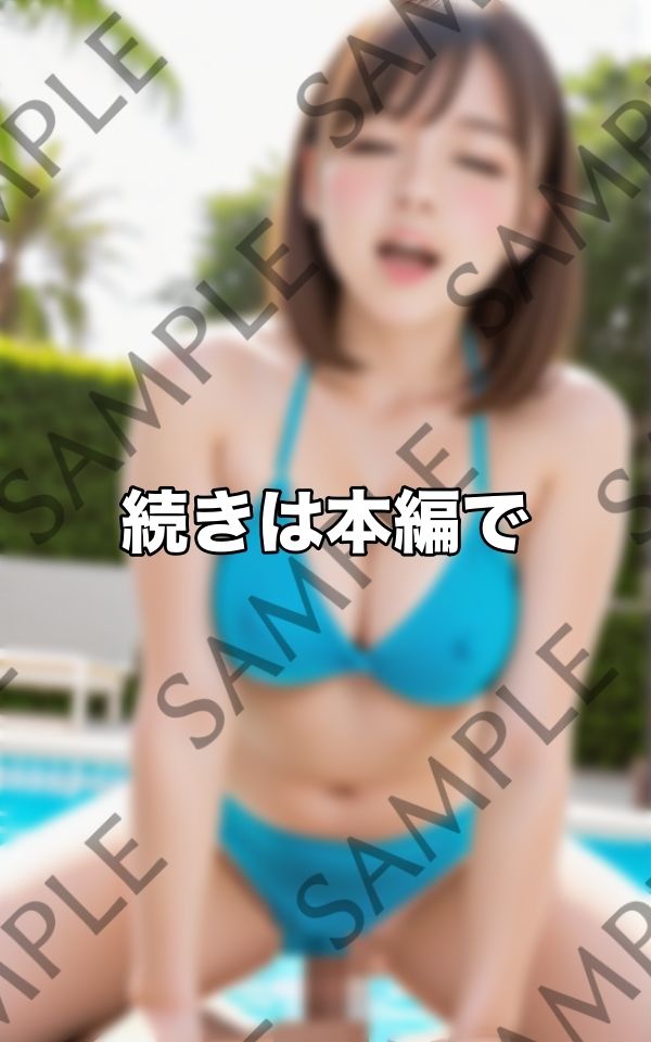 サンプル画像4:騎乗位中出し/水着のまま跨って…まん○に放出(プールボムボム) [d_431301]