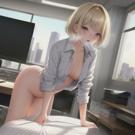 サンプル画像2:金髪ショートレイヤーちゃんのどこでも露出！！(まんまんちん) [d_431458]