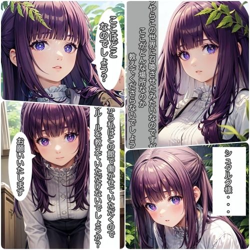 サンプル画像1:ヒロイン娼館に召喚 ［葬送のフリ●レン-フ●ルン 編］ セリフ付きCG集(ミニminiパラダイス) [d_431535]