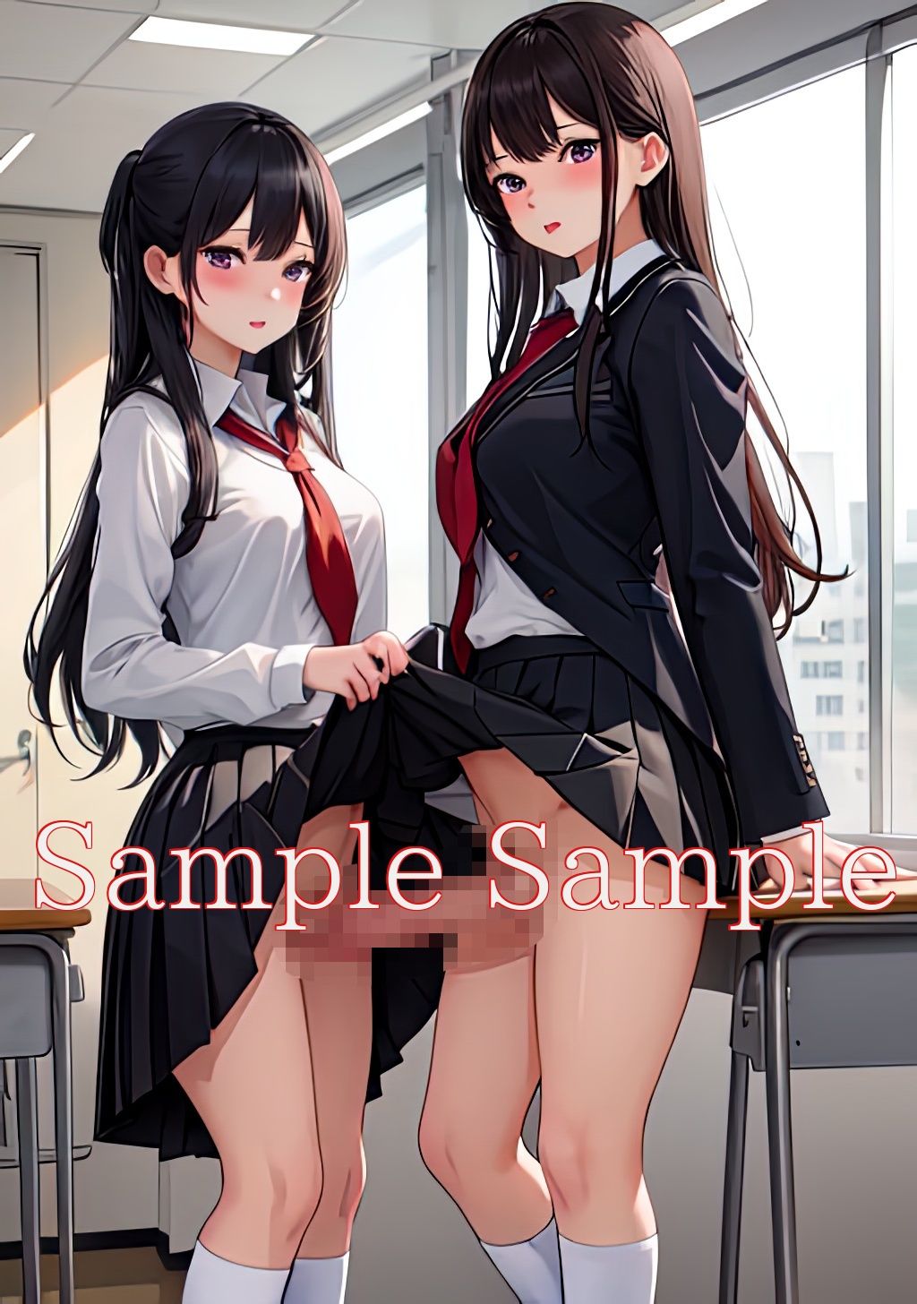 サンプル画像2:ふたなり姉妹大きさ比べ(味噌ごぼう) [d_431542]