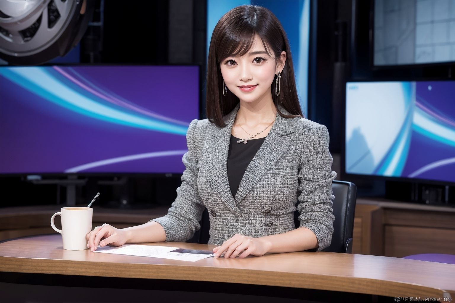 サンプル画像3:Generated Girls Collection vol.7 女子アナ ジャケット編(かまぼこ製造工場) [d_431615]