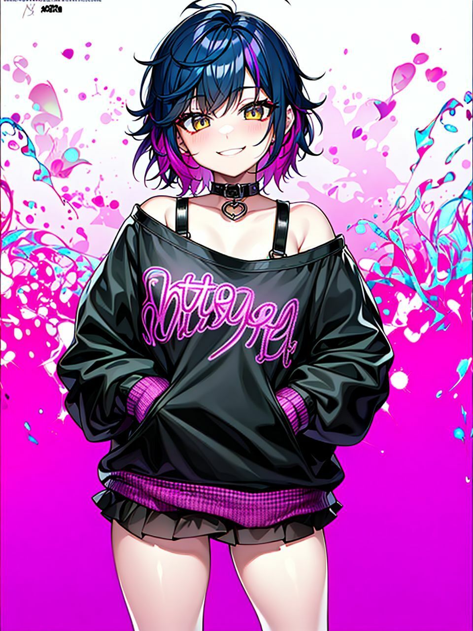 サンプル画像1:colorfulパンクロック少女AIイラスト集(STUDIO YKT) [d_431648]