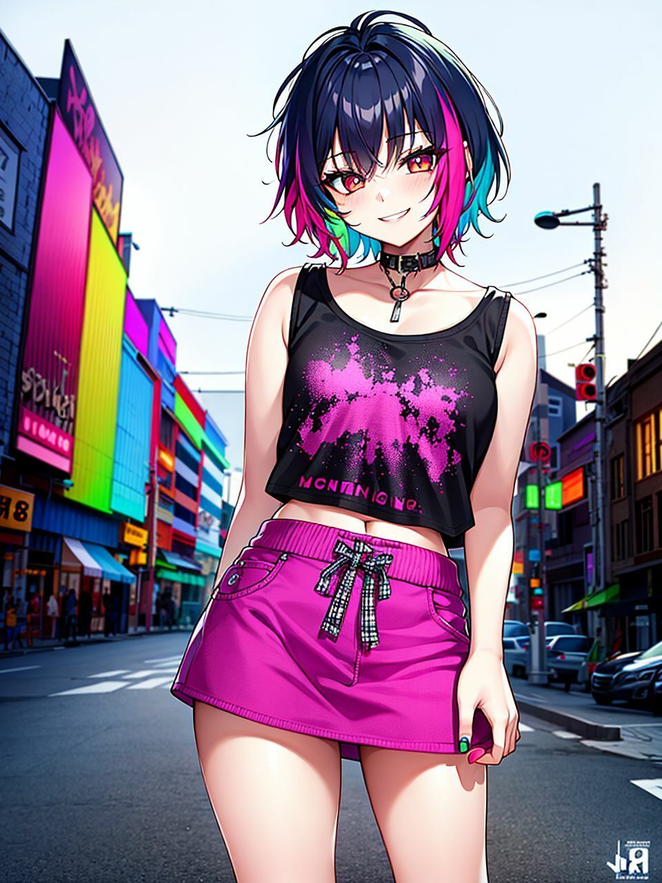 サンプル画像4:colorfulパンクロック少女AIイラスト集(STUDIO YKT) [d_431648]