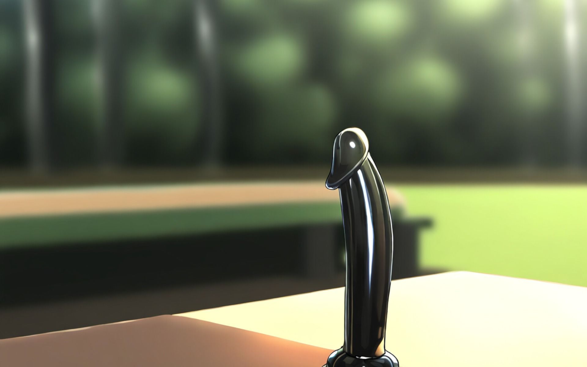 サンプル画像4:公園のベンチにディルドが立った！興味津々な女の子ちゃんの話(しるしみつぎ) [d_431713]