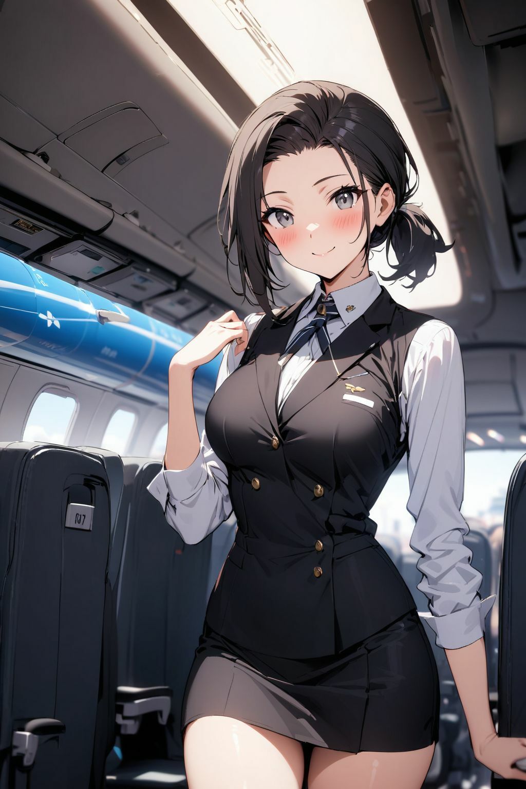 サンプル画像1:CAさんとのSEXは 危険日でも安心安全？(気になるあの娘) [d_431773]