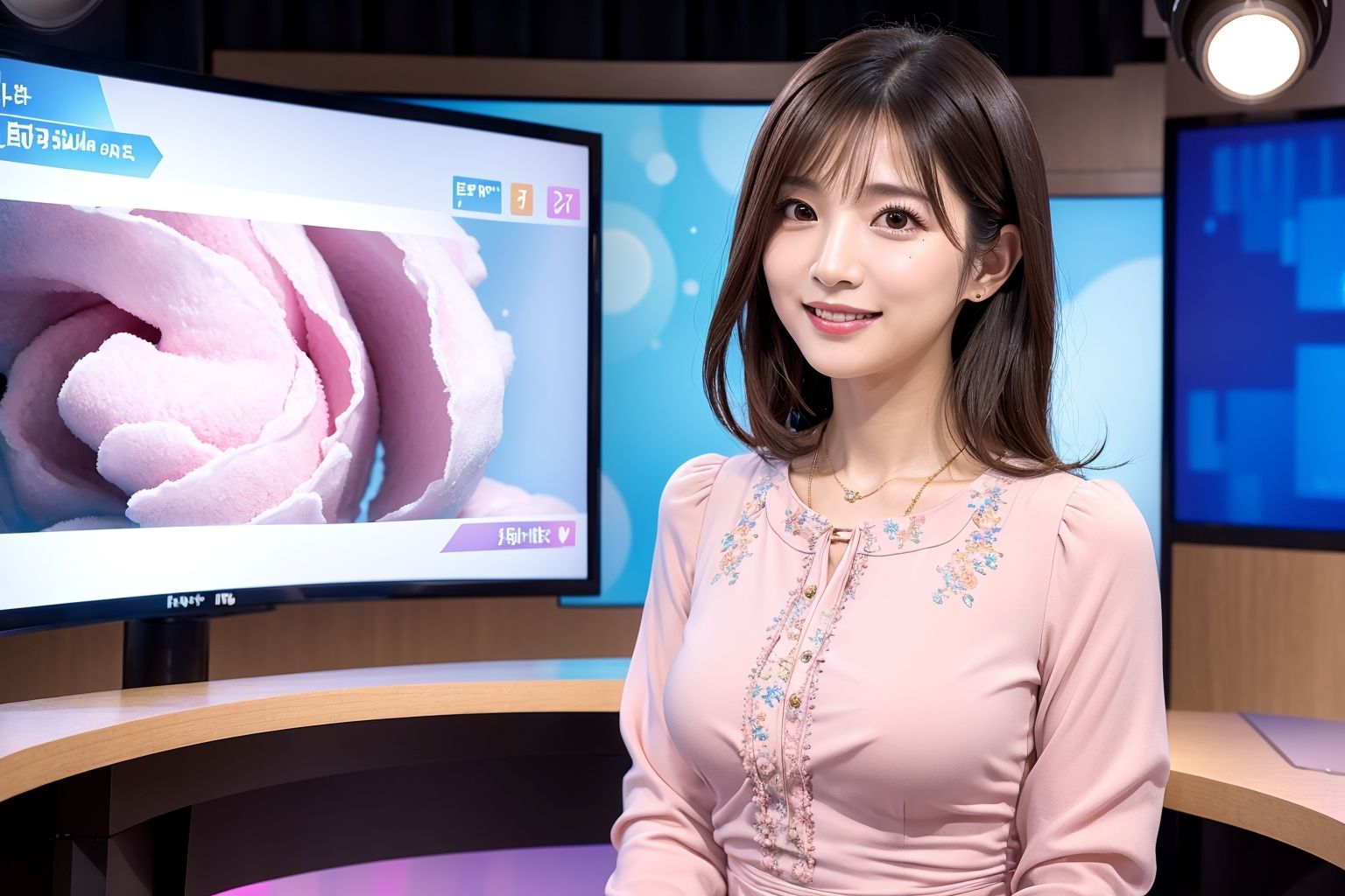 サンプル画像1:Generated Girls Collection vol.8 女子アナ花柄編(かまぼこ製造工場) [d_431821]