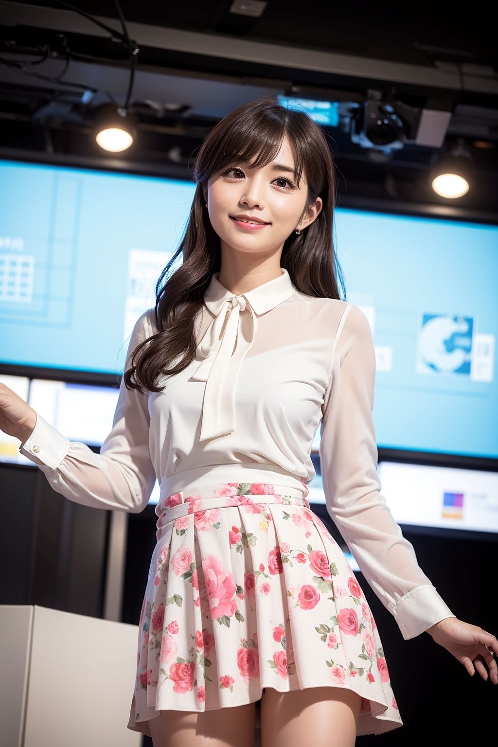 サンプル画像2:Generated Girls Collection vol.8 女子アナ花柄編(かまぼこ製造工場) [d_431821]