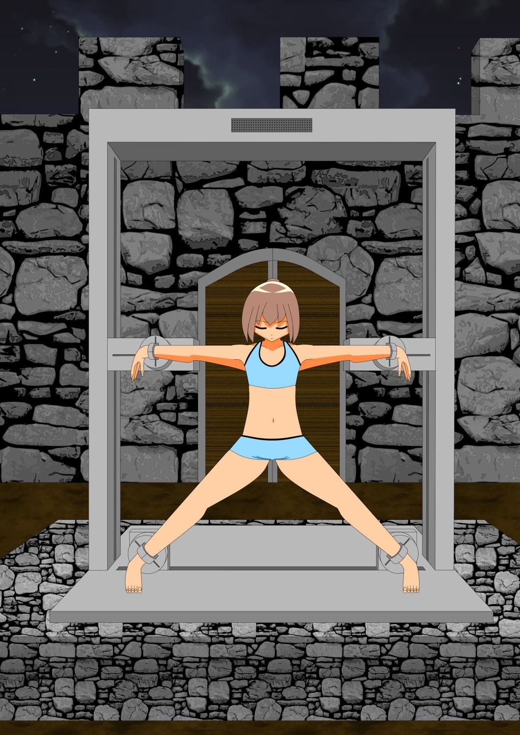 サンプル画像3:改訂版AI少女拘束絵巻1巻(眠らずの書庫) [d_431852]