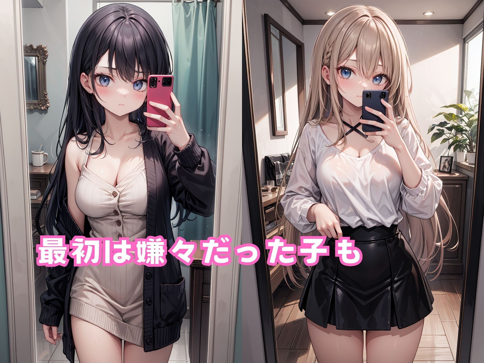 サンプル画像1:SNSで知り合った子達に写真送ってと頼んでみた(まき@AI) [d_432013]