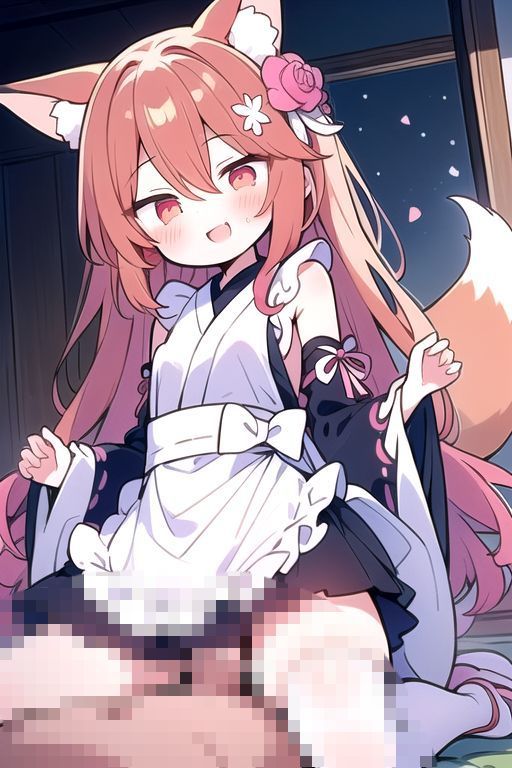 サンプル画像3:ロリ狐巫女ちゃんの騎乗位！特化イラスト集(癖に忠実っ！) [d_432175]