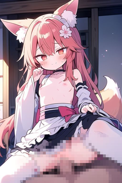 サンプル画像4:ロリ狐巫女ちゃんの騎乗位！特化イラスト集(癖に忠実っ！) [d_432175]