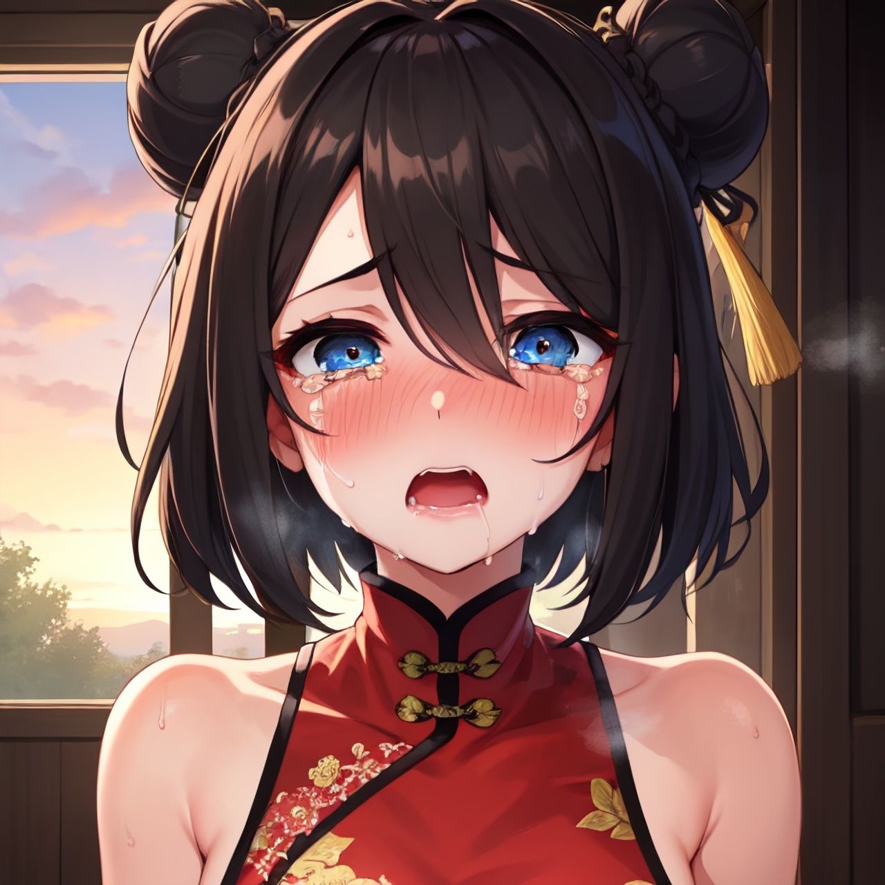 サンプル画像2:おっさんに犯られるチャイナドレスガール【100枚】(Valhalla.) [d_432285]