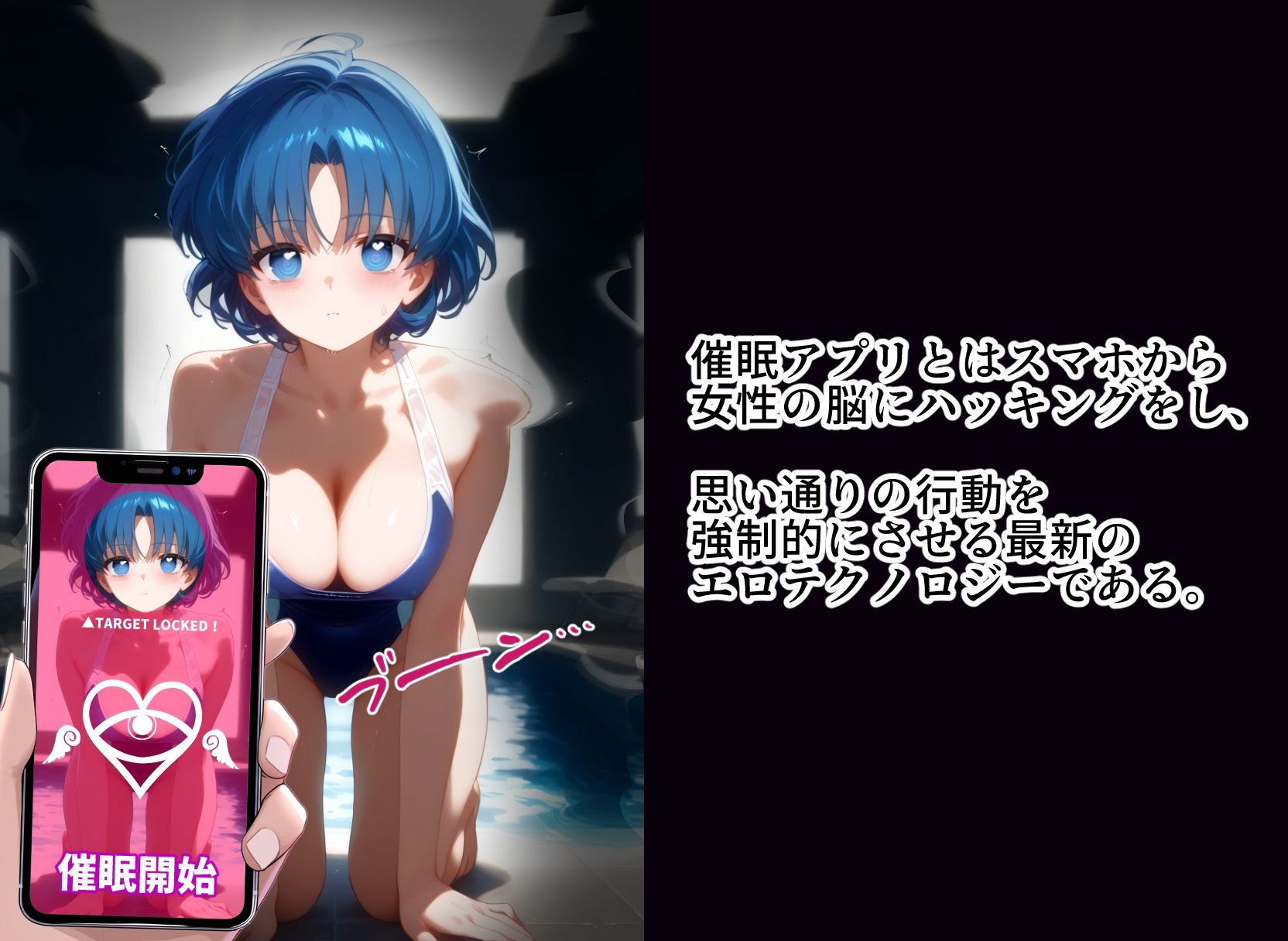 サンプル画像2:ヒロイン洗脳 水野亜美【競泳・スクール水着/孕ませ】(まいのすけカンパース2) [d_432302]