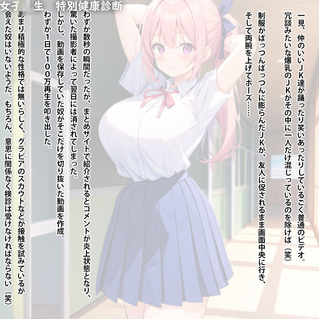 サンプル画像5:両腕を上げた巨乳JKのおっぱいを後ろから不意打ちで揉みまくる(ちんかーなきもん) [d_432329]