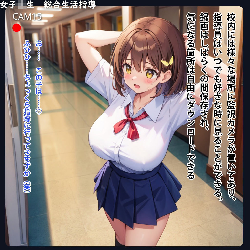 両腕を上げた巨乳JKのおっぱいを後ろから不意打ちで揉みまくる