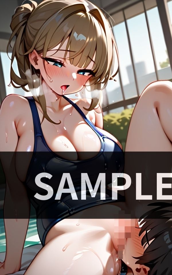 サンプル画像2:文化祭 マン汁ジュース1杯500円 水着女子を多数用意しております。(桃色天使) [d_432377]