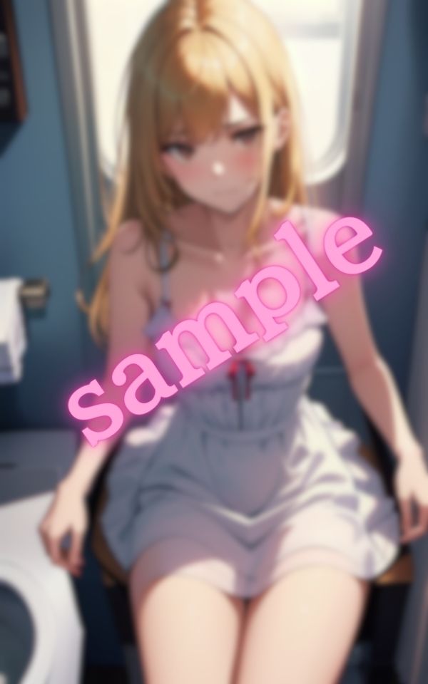 サンプル画像1:間に合ってよかった・・・【漏れそうになり帰宅後急いでトイレに駆け込む金髪ギャル】(Meow2) [d_432457]