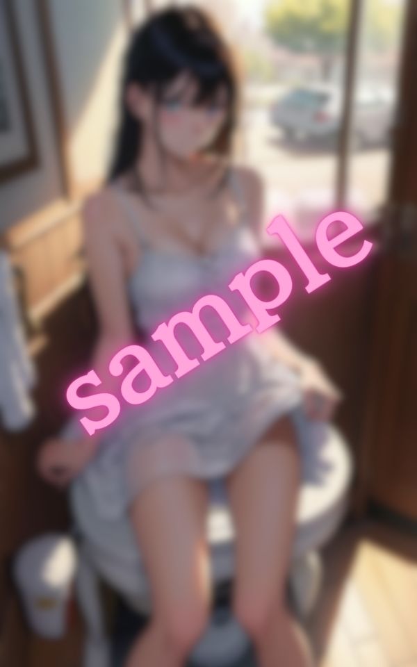 サンプル画像2:間に合ってよかった・・・【漏れそうになり帰宅後急いでトイレに駆け込む金髪ギャル】(Meow2) [d_432457]