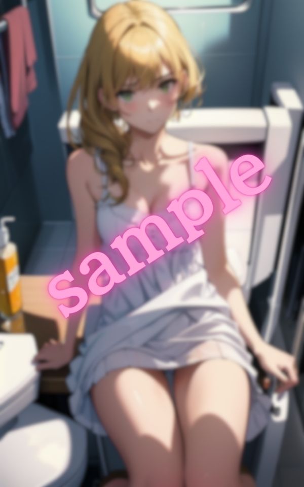 サンプル画像4:間に合ってよかった・・・【漏れそうになり帰宅後急いでトイレに駆け込む金髪ギャル】(Meow2) [d_432457]