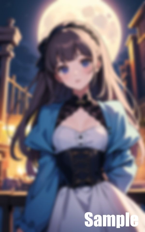 サンプル画像3:月夜の美少女(ぞっとん) [d_432643]