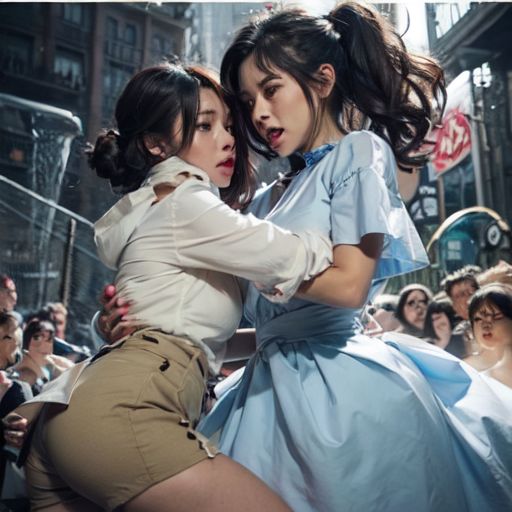 サンプル画像6:女の喧嘩 キャットファイト Catfight AI動画4(CFAIC) [d_432707]