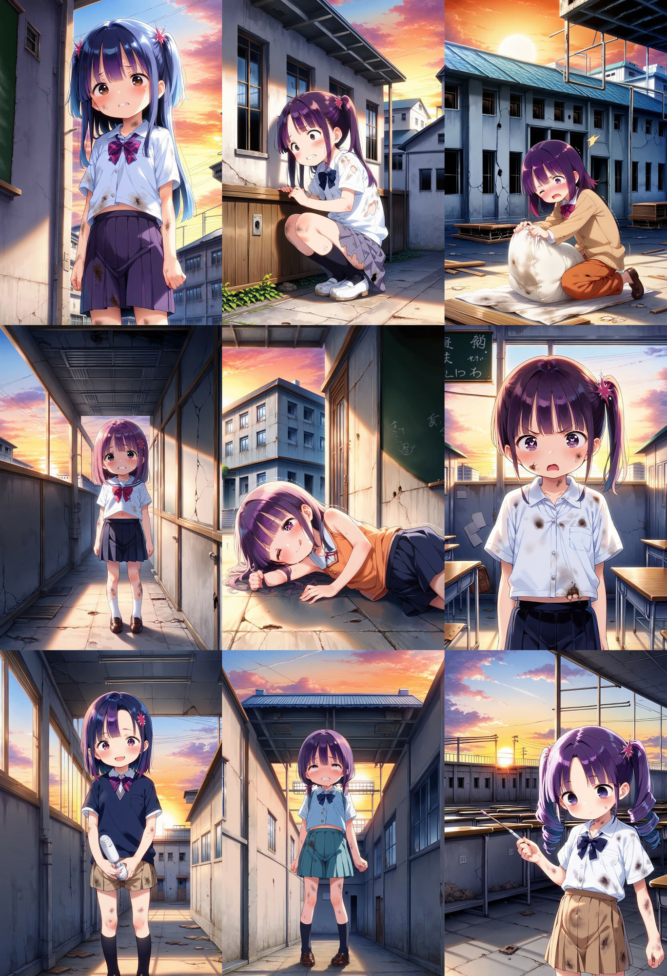 サンプル画像1:エッチな少女が廃校舎で淫れ咲く_395 pic(Kagari-AIart) [d_432753]