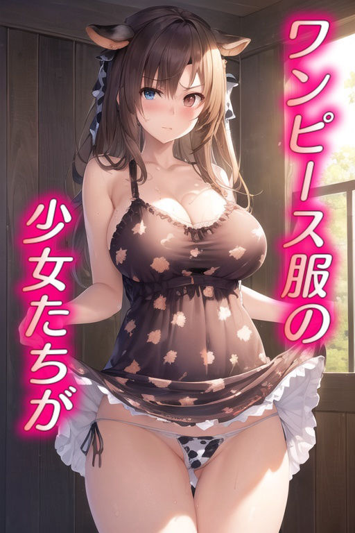 サンプル画像1:嫌な顔してパンツ見せてくる女の子 〜ワンピース服編〜(AIパンツ部) [d_432762]
