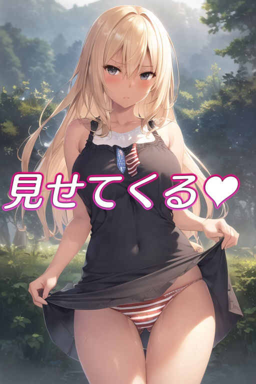 サンプル画像4:嫌な顔してパンツ見せてくる女の子 〜ワンピース服編〜(AIパンツ部) [d_432762]