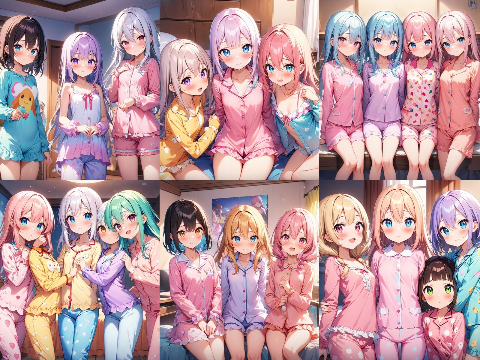 サンプル画像1:ちっぱいパジャマハーレムを作ってエッチな撮影会を開催してみた(メスの本能) [d_432989]