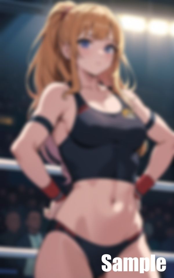 サンプル画像1:女子プロレスラー 試合後の儀式(じゃかんべ) [d_433023]