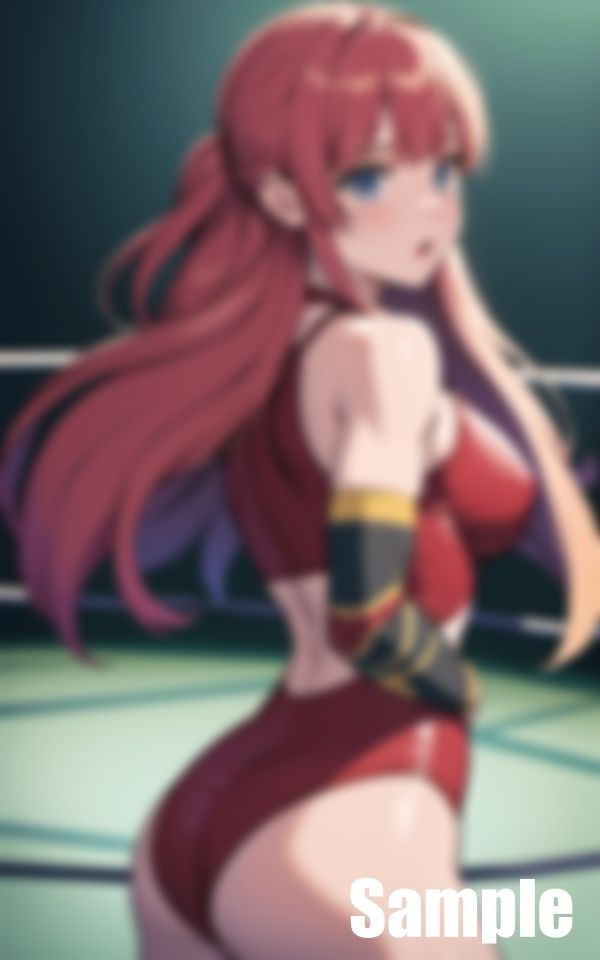 サンプル画像3:女子プロレスラー 試合後の儀式(じゃかんべ) [d_433023]