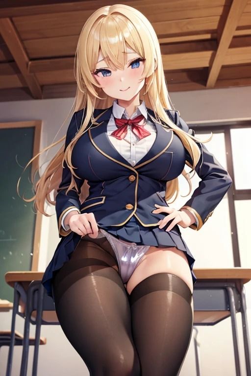 サンプル画像3:ニヤニヤしながらパンツを見せてくるJK(なかなか) [d_433160]