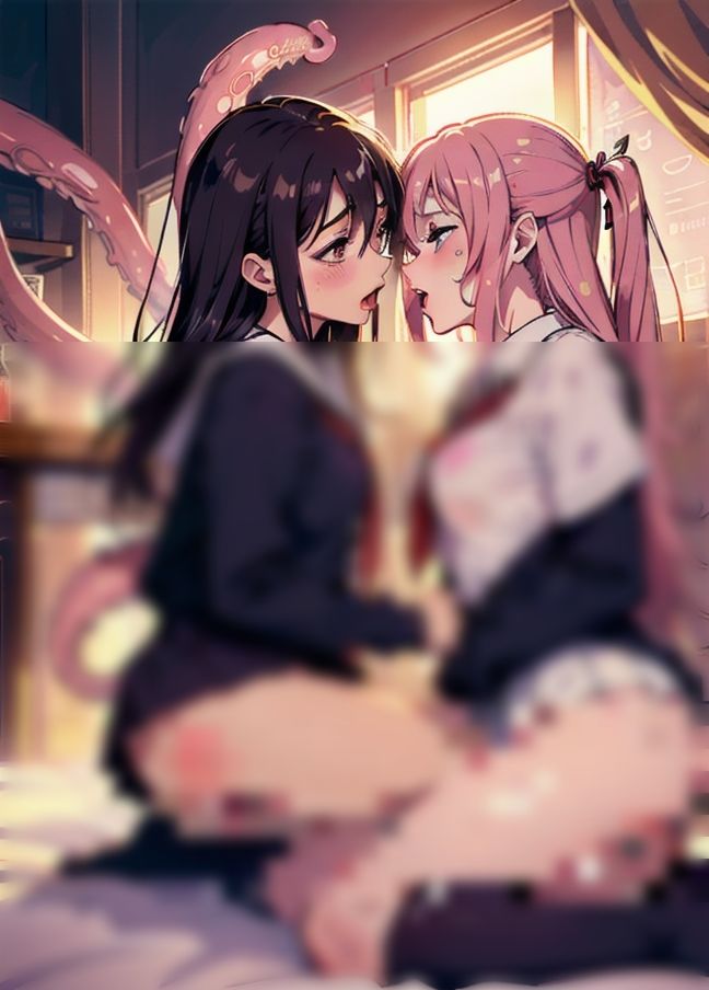 サンプル画像5:触手とレズ…触手が挿入され快楽堕ち….(素晴らしい日々) [d_433206]