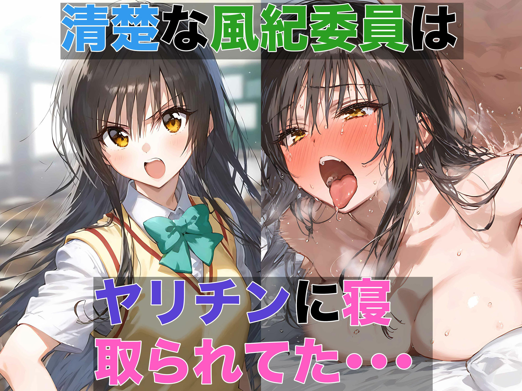 サンプル画像1:清楚な風紀委員はヤリチンに寝取られてた 1 〜デカチンの快感を教え込まれる風紀委員(NTR_God) [d_433261]