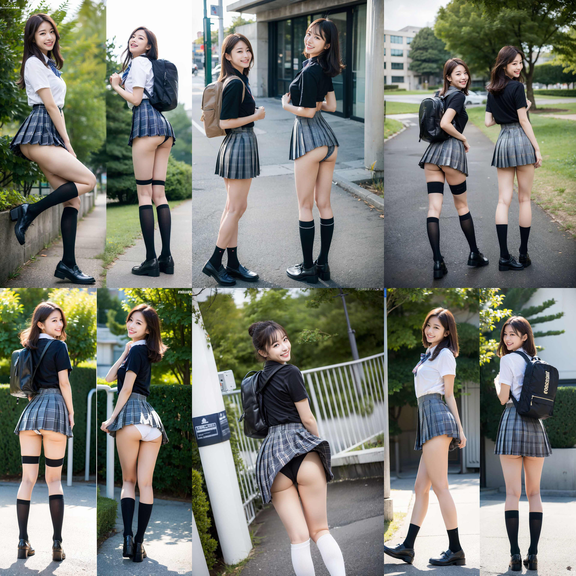 サンプル画像1:ニーハイソックスが似合う生足がきれいな制服女子 vol:2(SakuraBooks) [d_433433]