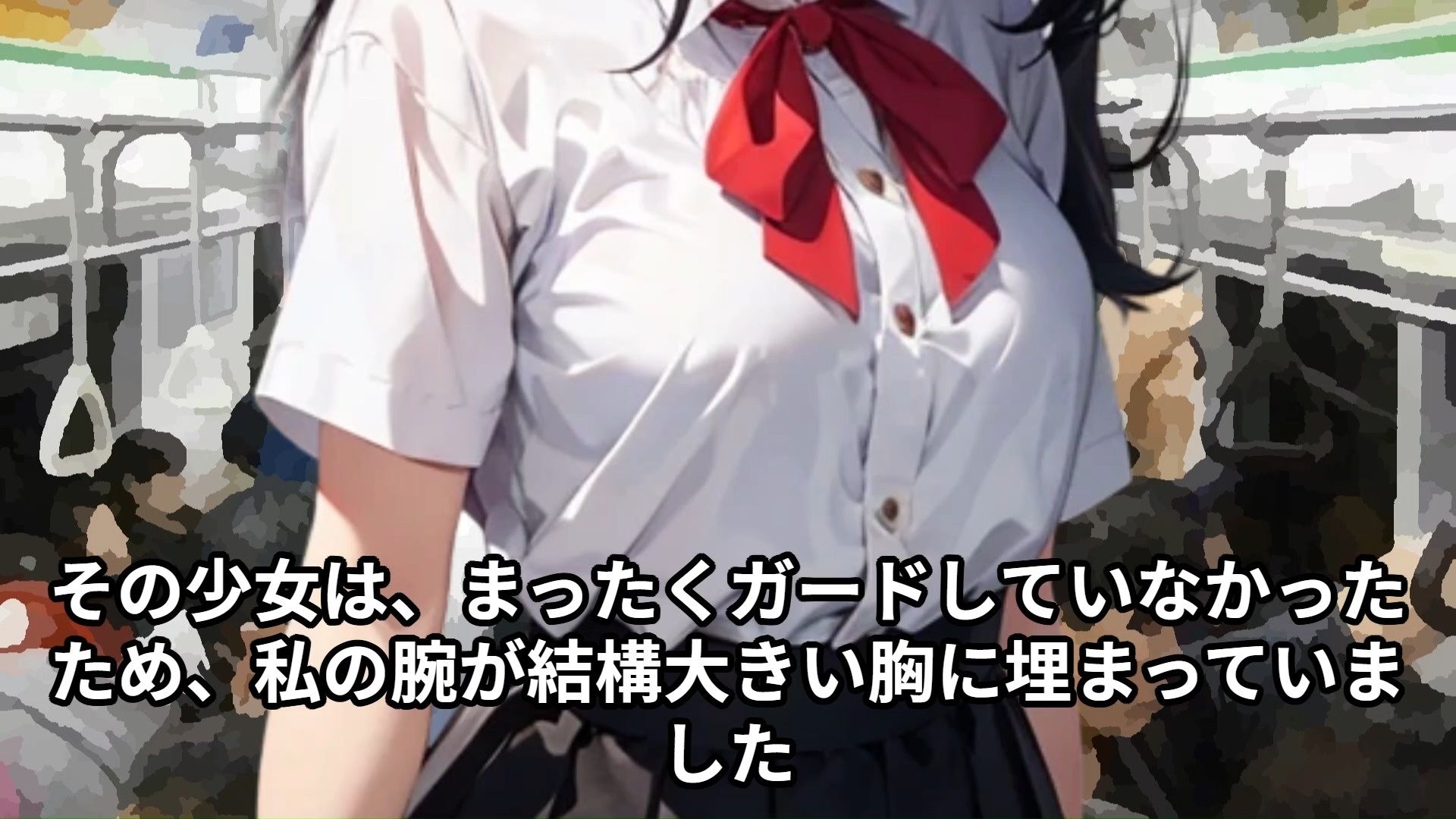 サンプル画像3:【少女痴●体験告白】清楚だけどたまたま生理前で気持ちが高ぶっていた少女が満員電車で痴●たちに狙われてしまった話(少女痴●体験告白) [d_433459]