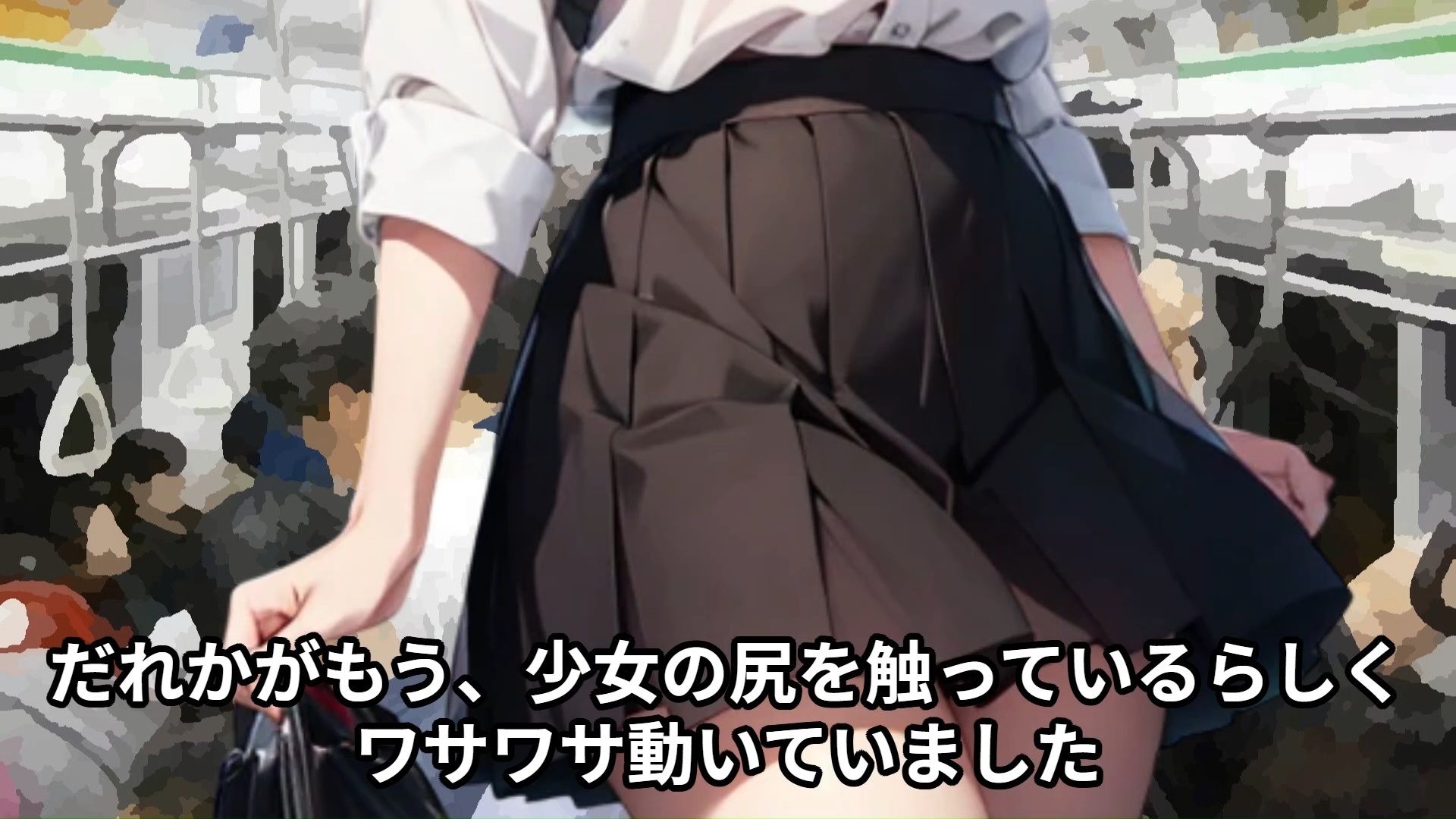 サンプル画像4:【少女痴●体験告白】清楚だけどたまたま生理前で気持ちが高ぶっていた少女が満員電車で痴●たちに狙われてしまった話(少女痴●体験告白) [d_433459]