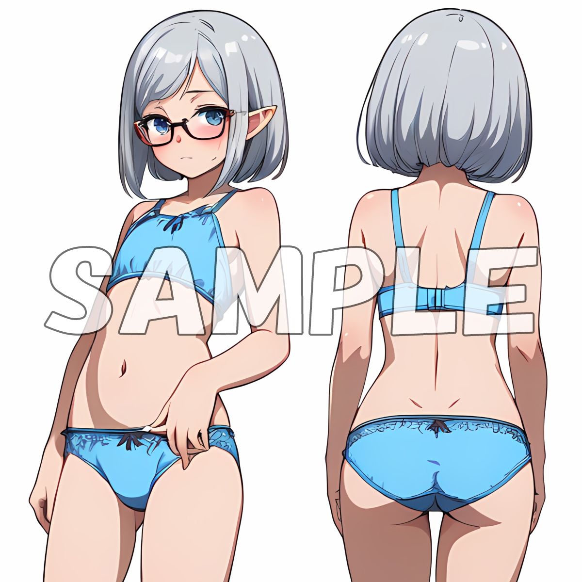 サンプル画像4:きまぐれ眼鏡ッ娘おぱんつ04 人外編 森人種零壱(牡丹桜) [d_433493]