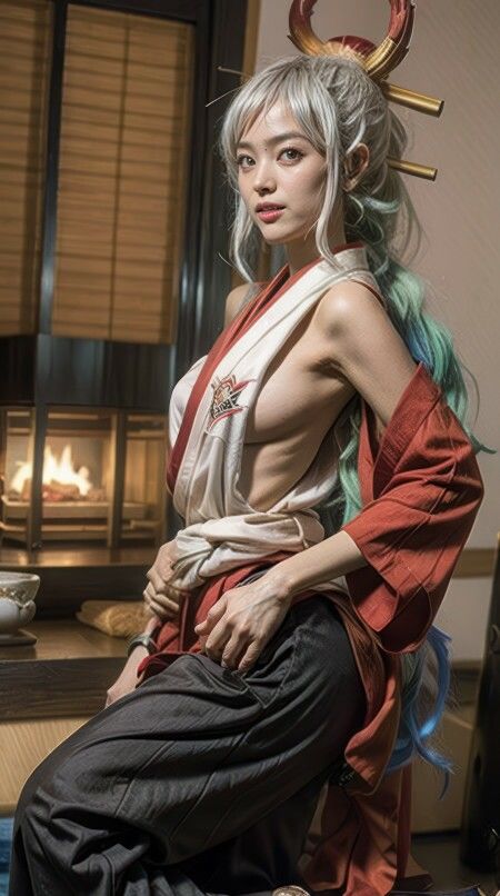 サンプル画像5:AI生成漫画ONE PIECE ヤマト（YAMATO） コスプレ写真集 Vol.1(美伝プロジェクト) [d_433653]