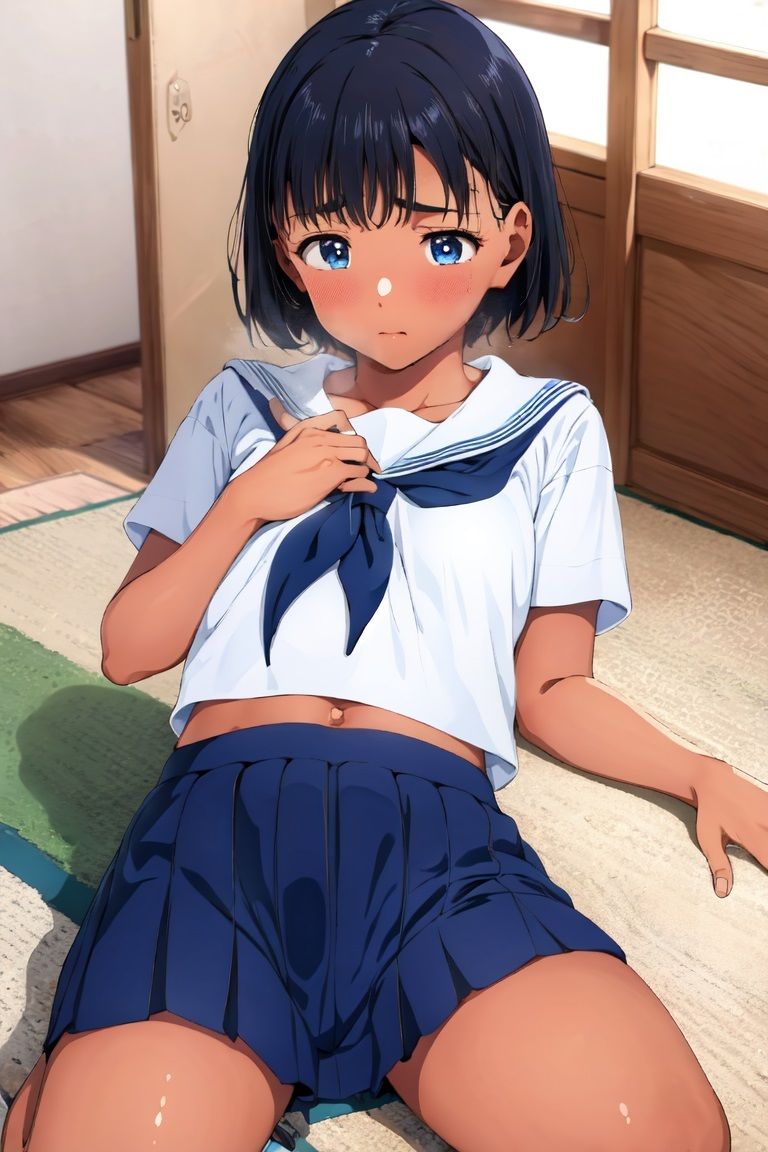 サンプル画像4:夏休みの帰省中、成長した姪っ子の褐色肌に欲情し、押し倒してみたら意外に抵抗せず…(ROCKMAN) [d_433666]