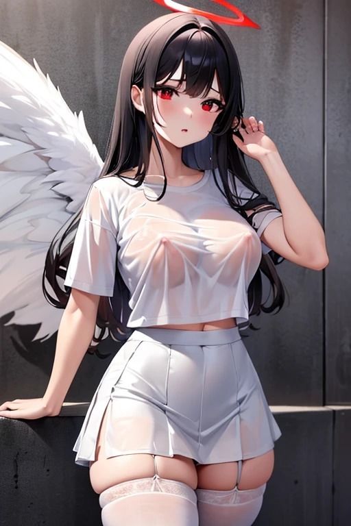 サンプル画像3:聖なる美と暗き誘惑: 天使と堕天使の美女たち イラスト集(夢幻出版【イラスト】) [d_433743]