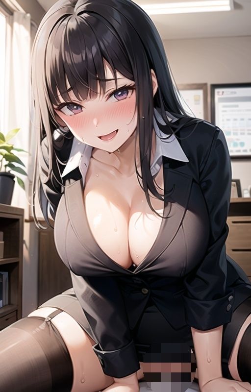 サンプル画像4:残業中なのに… エロすぎる美人OL、中出し残業で乱れまくり！ 社員が大興奮の濃厚セックス(おっぱいモミモミ団) [d_433773]