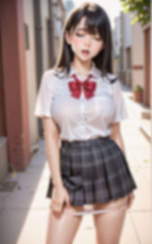 サンプル画像4:街中で発情しちゃった爆乳淫乱制服美女写真集(AIラブリー) [d_433800]