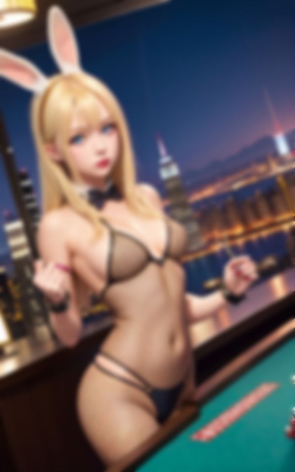 サンプル画像3:エロすぎる淫乱カジノバニーがお客様に色仕掛け(カザハナAI) [d_433813]