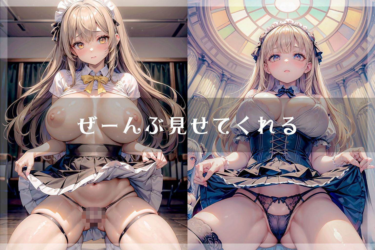 サンプル画像4:【たっぷり500枚♪】爆乳メイドさんのおパンツとおまんこ(えいあいどぉる) [d_433940]