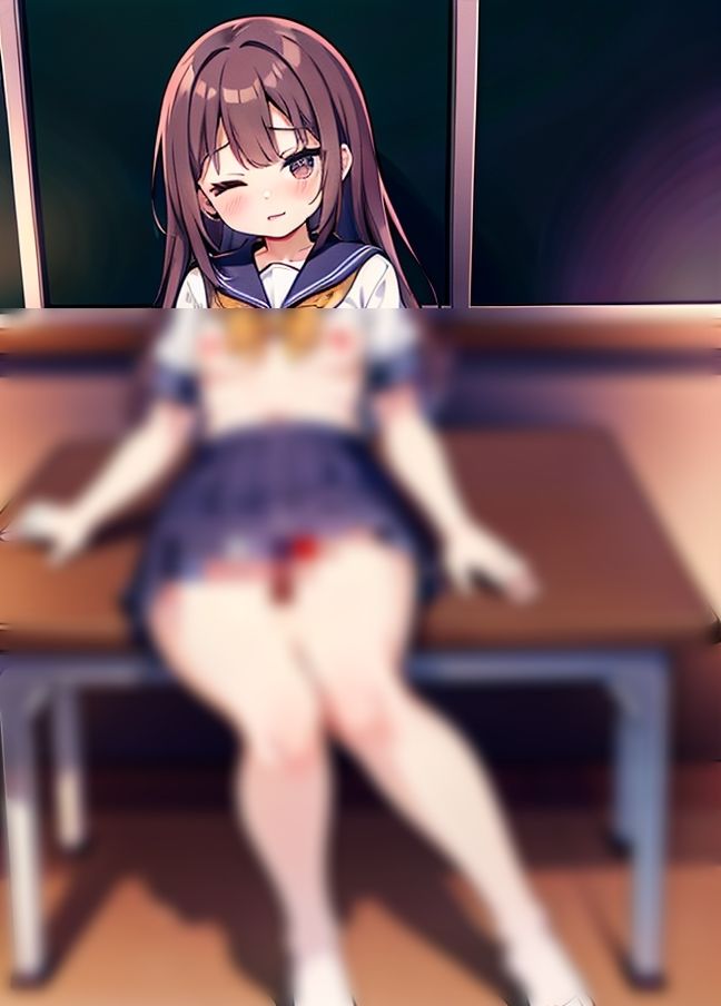 サンプル画像1:僕の幼なじみは発情期！「放課後の教室…遊ぼ？」(えちえちAI) [d_433994]