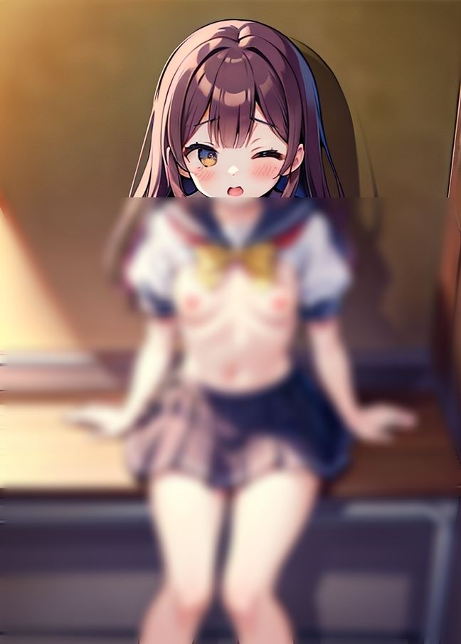 サンプル画像2:僕の幼なじみは発情期！「放課後の教室…遊ぼ？」(えちえちAI) [d_433994]