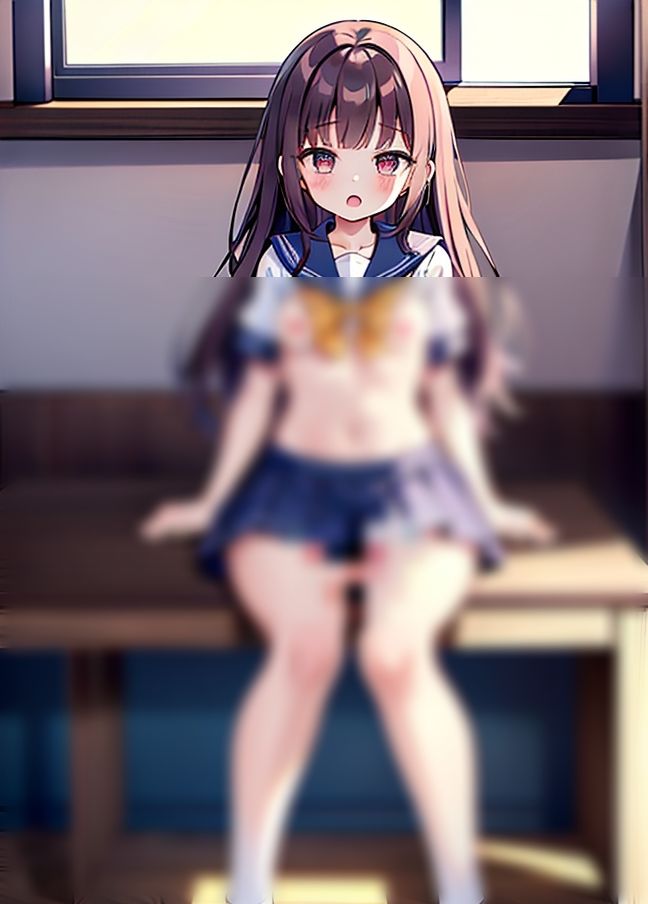 サンプル画像1:完全精神支配！教室で強●露出！女の子は洗脳状態…(イクイクAI) [d_433996]